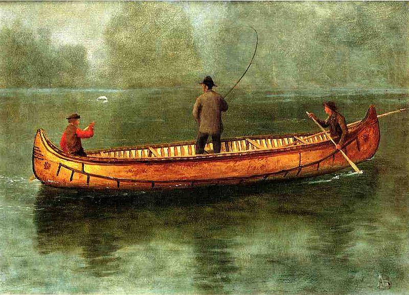 Fishing_from_a_Canoe, Albert Bierstadt